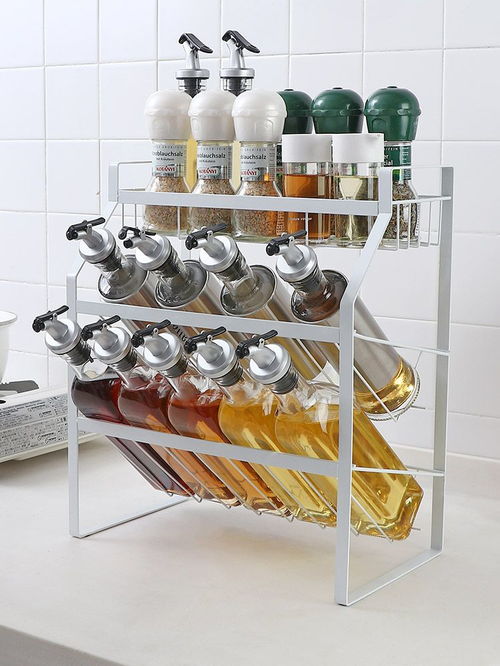 廚房收納革命 落地調(diào)料置物架，打造高效整潔的烹飪空間