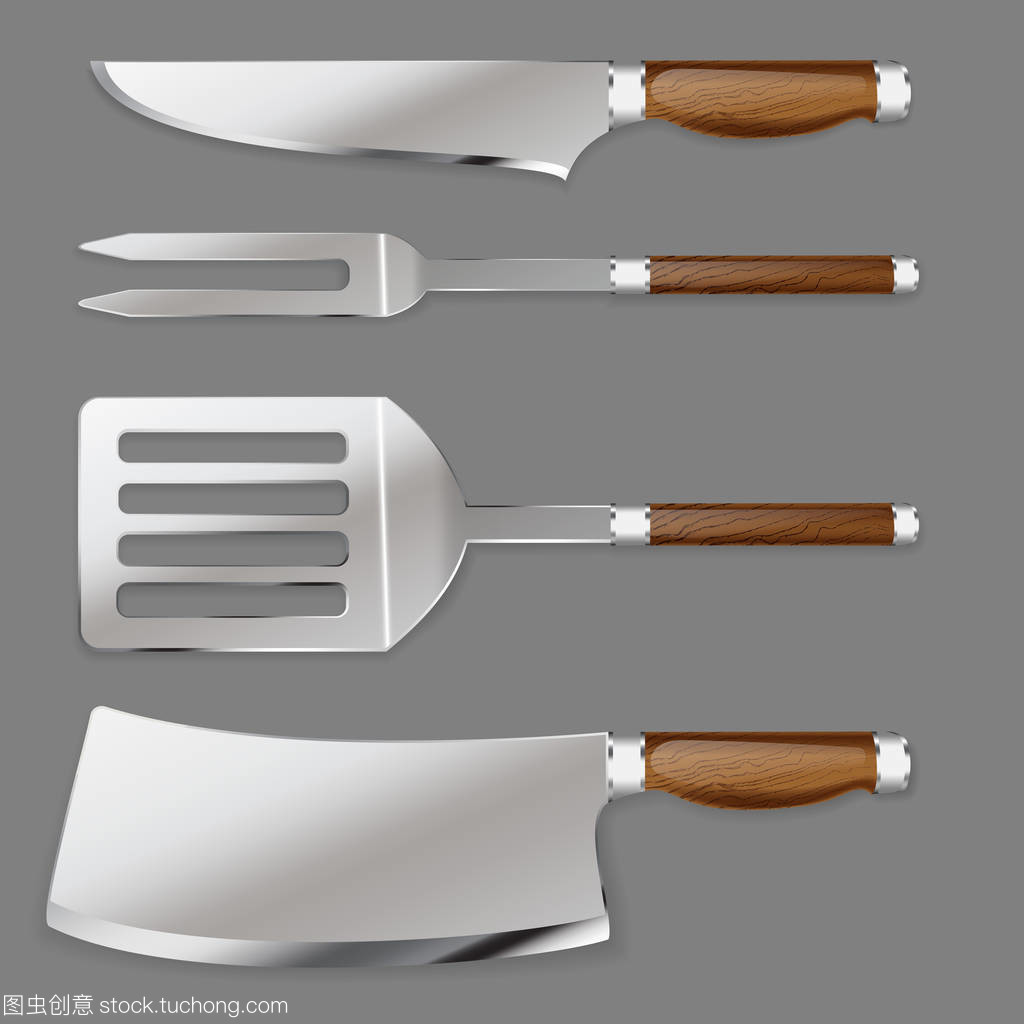 廚房工具 徽標(biāo)設(shè)計(jì)的真實(shí)主義烹飪美學(xué)